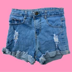 Stretchy jean shorts size S.